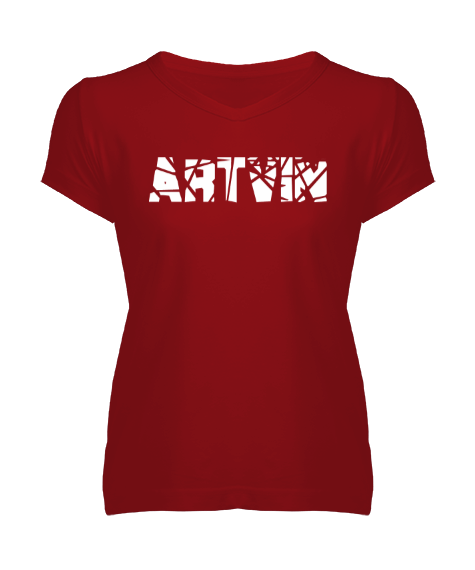 Tisho - artvin Kadın V Yaka Tişört