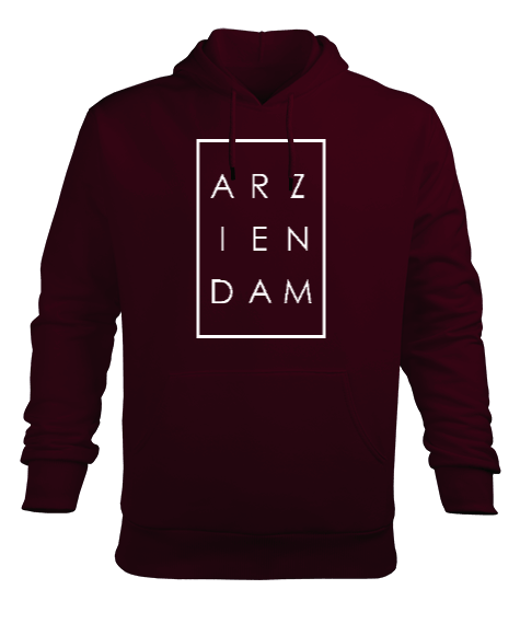 Tisho - Arzıendam Bordo TiNCiR Erkek Kapüşonlu Hoodie Sweatshirt