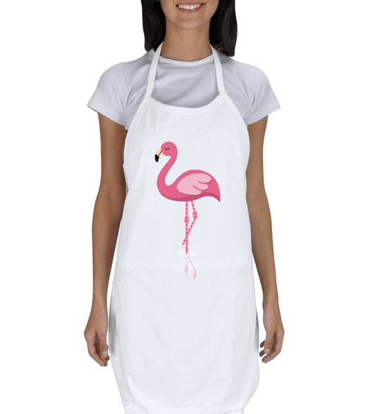 Tisho - aşçı, sevimli, önlük, flamingo Mutfak Önlüğü