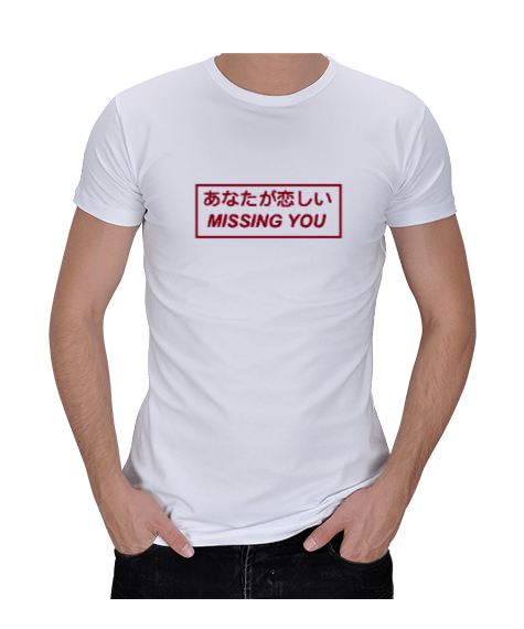 Tisho - Asia Alphabet Missing You - Marcalist Erkek Regular Kesim Tişört
