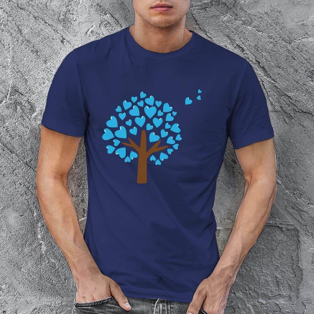 Aşk Ağacı Erkek Kısa Kol Tişört - Tekli Kombin