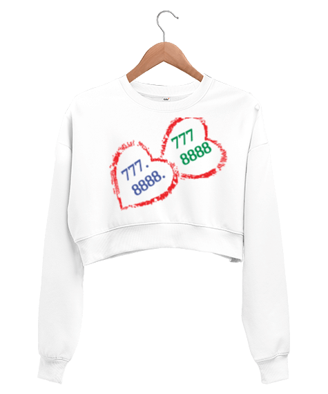 Tisho - Aşk Kadın Crop Sweatshirt