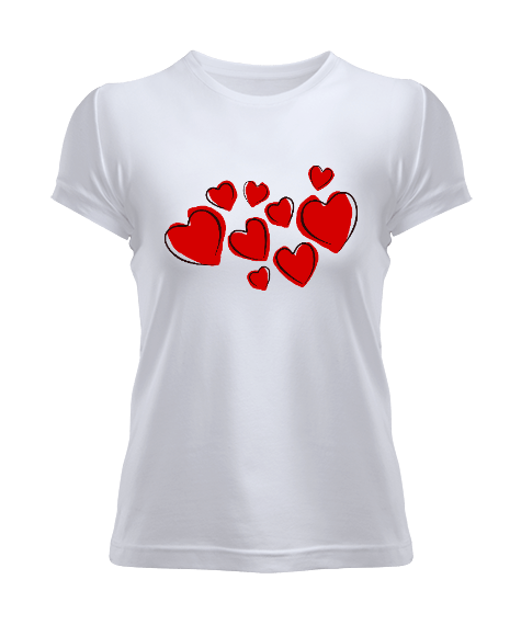 Tisho - Aşk kalpleri Kadın Tişört
