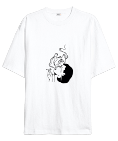 Tisho - AŞK Tasarımlı Oversize Unisex Tişört Oversize Unisex Tişört