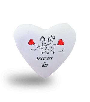 AŞK TEMALI KALPLİ YASTIK Kalp Yastık - Tisho