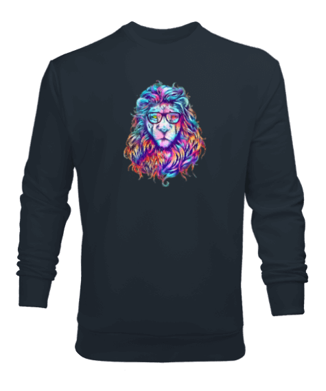 Tisho - Aslan Baskılı Erkek Sweatshirt