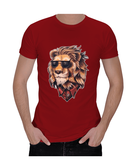 Tisho - ASLAN ÇİZİMLİ T-SHİRT Erkek Regular Kesim Tişört
