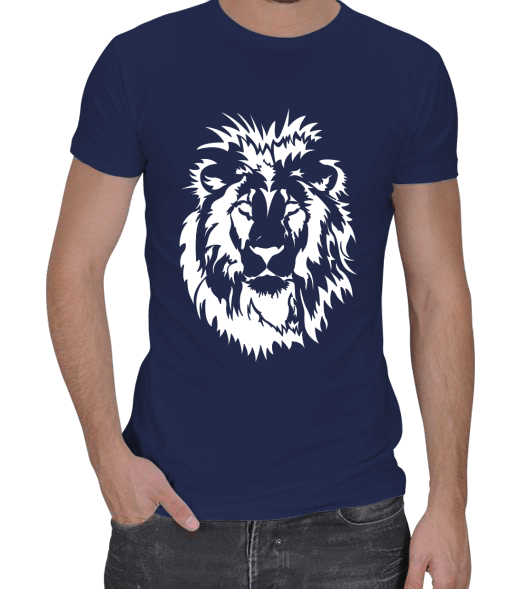 Tisho - Aslan Desenli Erkek Regular Kesim Tişört