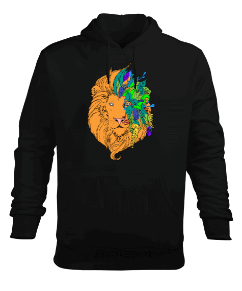 Tisho - Aslan Erkek Kapüşonlu Hoodie Sweatshirt