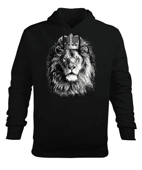 Tisho - Aslan Kapşonlu Erkek Kapüşonlu Hoodie Sweatshirt