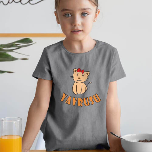 Aslan Yavrusu Kız Çocuk Tişört - Tekli Kombin