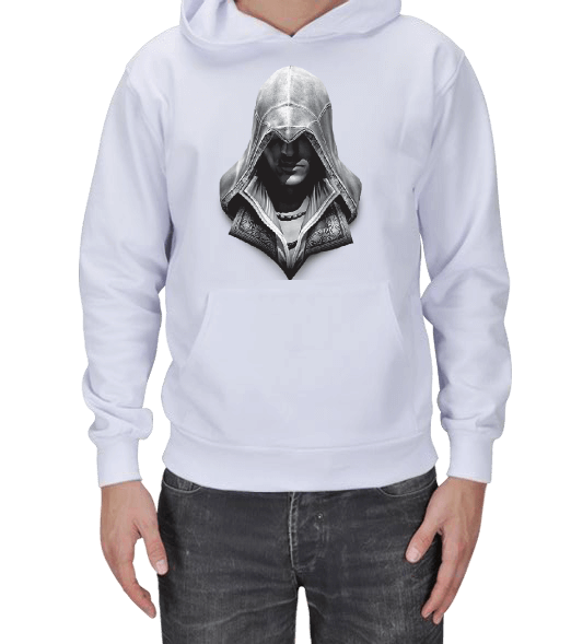 Tisho - Assassins Creed Baskılı Sweatshirt Erkek Kapşonlu Erkek Kapşonlu