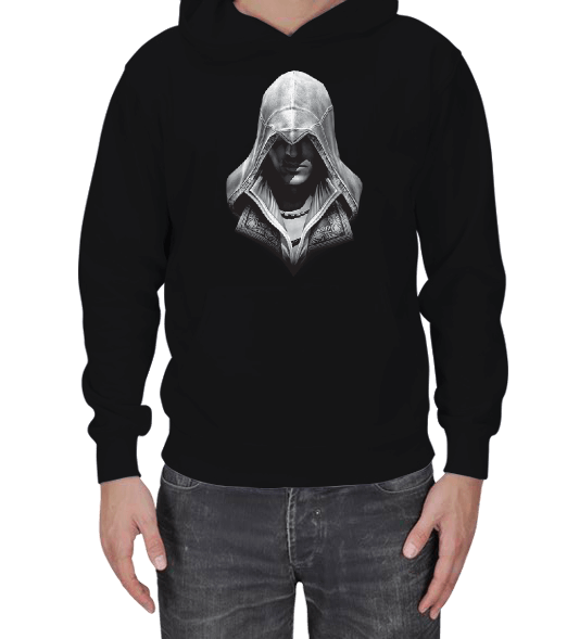 Tisho - Assassins Creed Baskılı Sweatshirt Erkek Kapşonlu