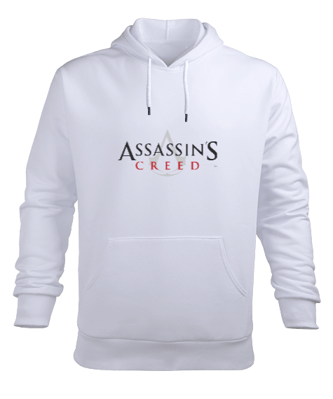 Tisho - Assassins Creed Sweatshirt Erkek Beyaz Erkek Kapüşonlu Hoodie Sweatshirt
