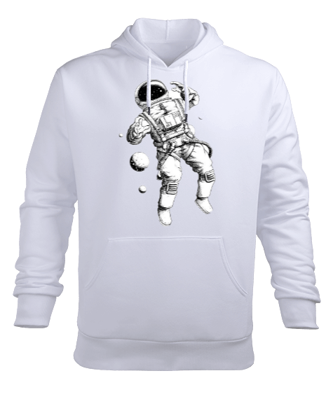 Tisho - Astronaut Erkek Kapüşonlu Hoodie Sweatshirt