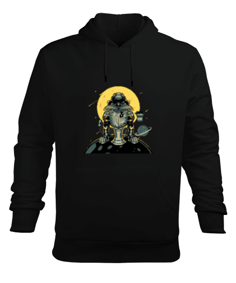 Tisho - Astronaut in Space Erkek Kapüşonlu Hoodie Sweatshirt