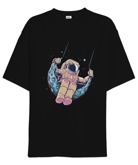 Tisho - Astronot Baskılı Oversize Unisex Tişört
