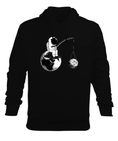 Tisho - Astronot Gezegenler Erkek Kapüşonlu Hoodie Sweatshirt