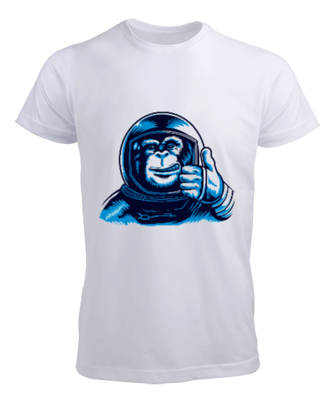 Tisho - Astronot Maymun Baskılı Erkek Tişört