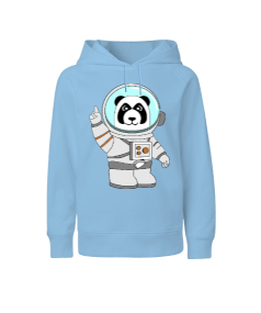 Astronot panda Çocuk Unisex Hoodie Kapüşonlu - Tisho