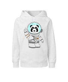 Astronot panda Çocuk Unisex Hoodie Kapüşonlu - Tisho