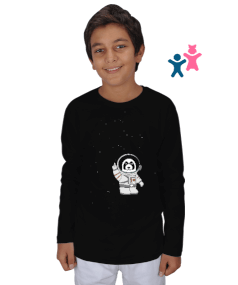 Astronot panda Çocuk Unisex Uzunkollu - Tisho