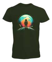 Astronot v11 Haki Yeşili Erkek Tişört - Tisho