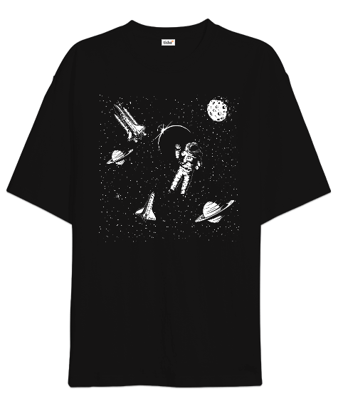 Tisho - Astronot ve Uzay Oversize Unisex Tişört