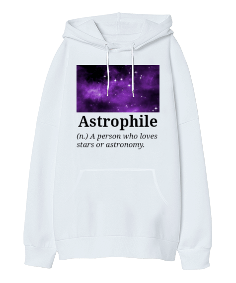 Tisho - Astrophile Oversize Unisex Kapüşonlu Sweatshirt
