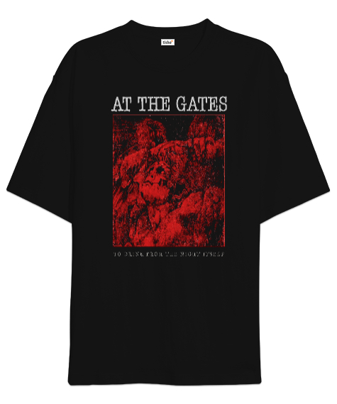 Tisho - At The Gates Siyah Oversize Unisex Tişört