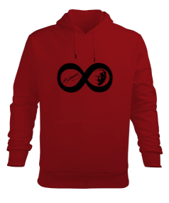 Atatürk 10 Kasım Sonsuza Kadar İmzalı Tasarım Kırmızı Erkek Kapüşonlu Hoodie Sweatshirt - Tisho
