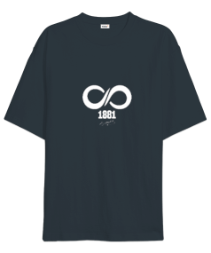 Atatürk 1881 10 Kasım Sonsuza Kadar Baskılı Füme Oversize Unisex Tişört - Tisho