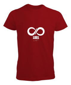 Atatürk 1881 10 Kasım Sonsuza Kadar Baskılı Kırmızı Erkek Tişört - Tisho