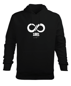 Atatürk 1881 10 Kasım Sonsuza Kadar Baskılı Siyah Erkek Kapüşonlu Hoodie Sweatshirt - Tisho