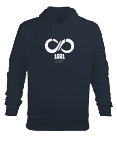 Atatürk 1881 Sonsuza Kadar Baskılı Füme Erkek Kapüşonlu Hoodie Sweatshirt - Tisho