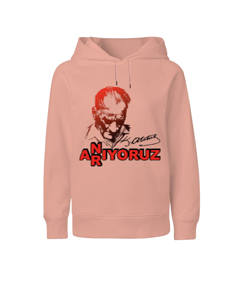 Tisho - ATATÜRK ANIYORUZ YAZILI ÇOCUK SWEATSHİRT Çocuk Unisex Hoodie Kapüşonlu