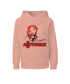 ATATÜRK ANIYORUZ YAZILI ÇOCUK SWEATSHİRT Çocuk Unisex Hoodie Kapüşonlu - Tisho