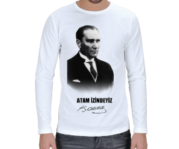 ATATÜRK ATAM İZİNDEYİZ Erkek Uzun Kol - Tisho