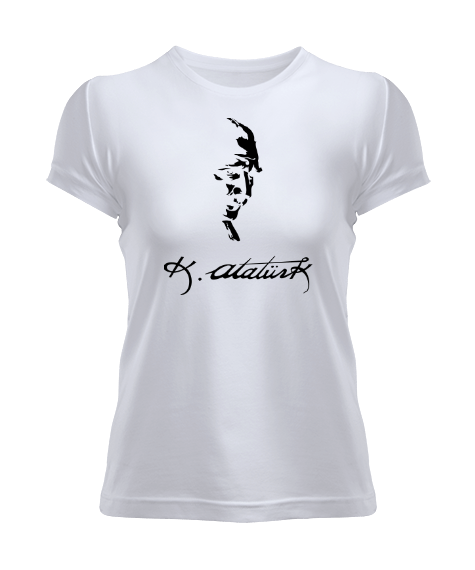 Tisho - Atatürk Baskılı Bayan Tişört 3 Kadın Tişört