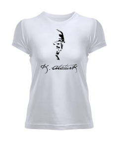 Atatürk Baskılı Bayan Tişört 3 Kadın Tişört - Tisho