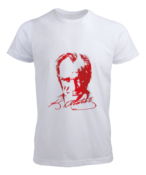 Tisho - Atatürk baskılı beyaz t-shirt Erkek Tişört