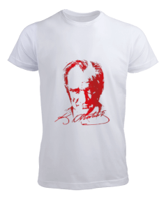 Tisho - Atatürk baskılı beyaz t-shirt Erkek Tişört