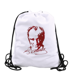 Atatürk baskılı büzgülü spor çanta Büzgülü Spor Çanta - Tisho