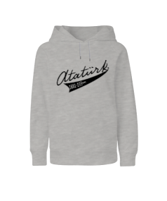 Atatürk baskılı çocuk sweat Çocuk Unisex Hoodie Kapüşonlu - Tisho