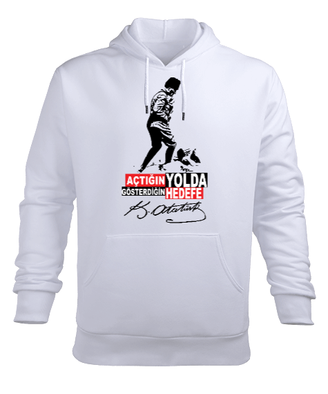 Tisho - Atatürk baskılı erkek kapişonlu Erkek Kapüşonlu Hoodie Sweatshirt Erkek Kapüşonlu Hoodie Sweatshirt