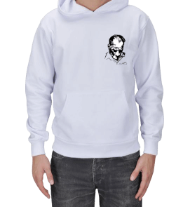 Atatürk Baskılı Erkek Kapşonlu - Tisho