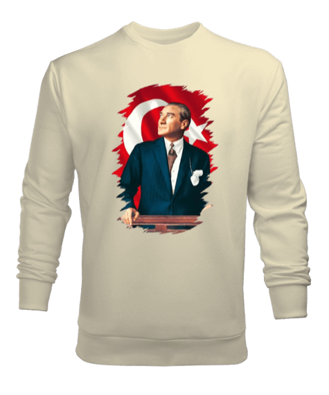 Tisho - Atatürk Baskılı Erkek Sweatshirt