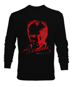 Atatürk Baskılı Erkek Sweatshirt Erkek Sweatshirt - Tisho