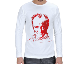 Atatürk Baskılı Erkek Uzun Kol - Tisho