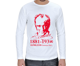 Atatürk Baskılı Erkek Uzun Kol - Tisho